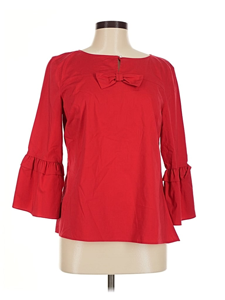 Pre-owned Talbots 3/4 Sleeve Blouse In Red