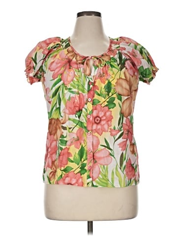 Caribbean Joe Short Sleeve Blouse (view 1)