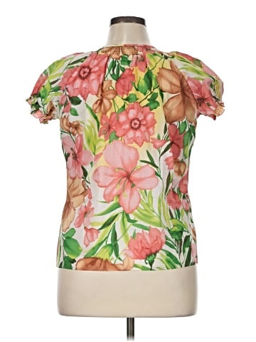 Caribbean Joe Short Sleeve Blouse (view 2)