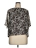 Ann Taylor LOFT 100% Polyester Animal Print Gray Short Sleeve Blouse Size XL - photo 1
