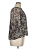 Ann Taylor LOFT 100% Polyester Animal Print Gray Short Sleeve Blouse Size XL - photo 4