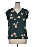 Daniel Rainn 100% Polyester Teal Short Sleeve Blouse Size XL - photo 1