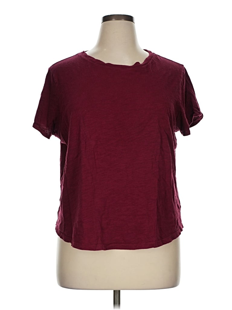 Pre-owned Old Navy Short Sleeve T-shirt In Burgundy
