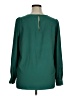 ModCloth 100% Polyester Green Long Sleeve Blouse Size XL - photo 2