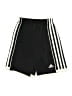 Adidas 100% Polyester Stripes Black Athletic Shorts Size 6 - photo 1