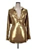 Norma Kamali Metallic Gold Long Sleeve Blouse Size XL - photo 1