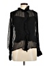J.Crew 100% Cupro Black Long Sleeve Blouse Size 6 - photo 1
