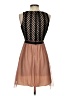 Speechless 100% Polyester Chevron-herringbone Metallic Brown Cocktail Dress Size 5 - photo 2