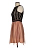 Speechless 100% Polyester Chevron-herringbone Metallic Brown Cocktail Dress Size 5 - photo 5