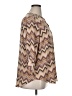 Maurices 100% Polyester Chevron-herringbone Tan 3/4 Sleeve Blouse Size 1X - photo 4