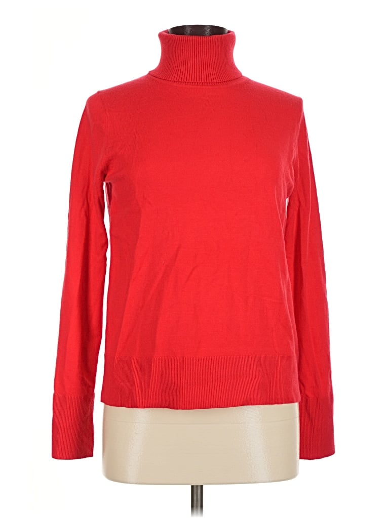 Pre-owned Free Assembly Turtleneck Sweater In Red
