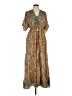Devi 100% Polyester Paisley Brown Casual Dress One size - photo 1