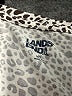 Lands' End 100% Cotton Animal Print Silver Long Sleeve Blouse Size 2X - photo 7