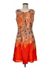 The Limited 100% Polyester Print Orange Cocktail Dress Size 6 - photo 1