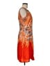 The Limited 100% Polyester Print Orange Cocktail Dress Size 6 - photo 4