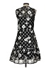 MICHAEL Michael Kors 100% Polyester Argyle Black Cocktail Dress Size 2 - photo 2