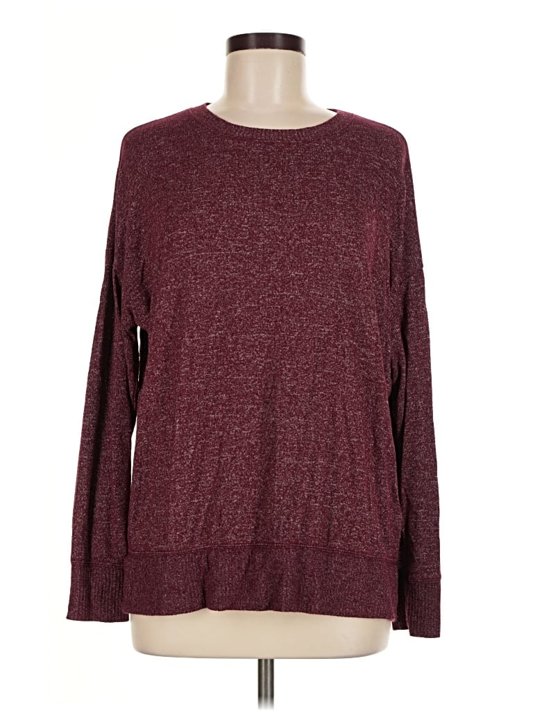 Pre-owned Time And Tru Pullover Sweater In Burgundy