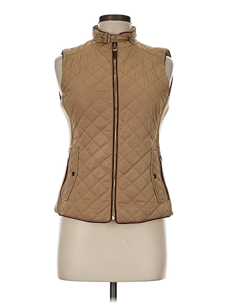 Pre-owned Zara Vest In Tan