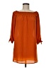 iris 100% Polyester Orange 3/4 Sleeve Blouse Size M - photo 1
