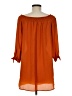 iris 100% Polyester Orange 3/4 Sleeve Blouse Size M - photo 2