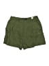 Zara Solid Green Khaki Shorts Size L - photo 1