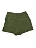 Zara Solid Green Khaki Shorts Size L - photo 2