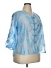 Shein 100% Polyester Blue 3/4 Sleeve Blouse Size XL - photo 2