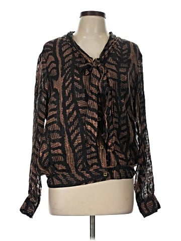 Tory Burch Long Sleeve Silk Top (view 1)