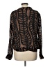 Tory Burch Animal Print Brown Long Sleeve Silk Top Size 12 - photo 2