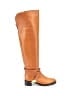 Elisabetta Franchi 100% Leather Orange Boots Size EU 37 - photo 1