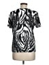 Rebecca Malone Animal Print Silver Short Sleeve Blouse Size M - photo 2