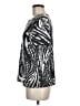 Rebecca Malone Animal Print Silver Short Sleeve Blouse Size M - photo 5
