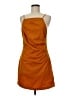 Dynamite Solid Orange Cocktail Dress Size M - photo 1