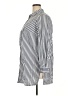 Roaman's Stripes Silver 3/4 Sleeve Button-Down Shirt Size 18 - photo 5
