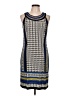 DressBarn Graphic Blue Casual Dress Size 10 - photo 1