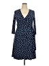 Leota Polka Dots Blue Casual Dress Size XXL - photo 1