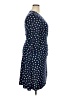 Leota Polka Dots Blue Casual Dress Size XXL - photo 4