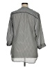 DressBarn 100% Polyester Chevron-herringbone Gray Ivory 3/4 Sleeve Blouse Size 1X - photo 2