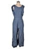 J.Crew 100% Cotton Solid Blue Jumpsuit Size 10 - photo 1