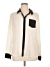 Guess Color Block Ivory Long Sleeve Blouse Size XL - photo 1