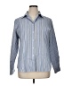 Foxcroft Stripes Blue Long Sleeve Button-Down Shirt Size 16 - photo 1