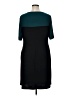 Connected Apparel Color Block Teal Casual Dress Size 16 - photo 2
