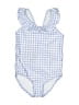 Carter's Checkered-gingham Blue One Piece Swimsuit Size 4T - photo 1