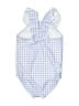 Carter's Checkered-gingham Blue One Piece Swimsuit Size 4T - photo 2