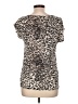 Love 21 100% Lyocell Animal Print Tan Short Sleeve Top Size L - photo 2