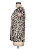 Love 21 100% Lyocell Animal Print Tan Short Sleeve Top Size L - photo 5