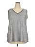 Lane Bryant 100% Polyester Silver Sleeveless Blouse Size 18 - 20 Plus - photo 1