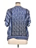 Cj Banks 100% Polyester Blue Short Sleeve Blouse Size 1X - photo 2