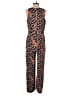 Ann Taylor 100% Polyester Graphic Orange Jumpsuit Size 8 (petite) - photo 2