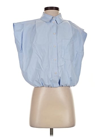 Zara Sleeveless Button-Down Shirt (view 1)
